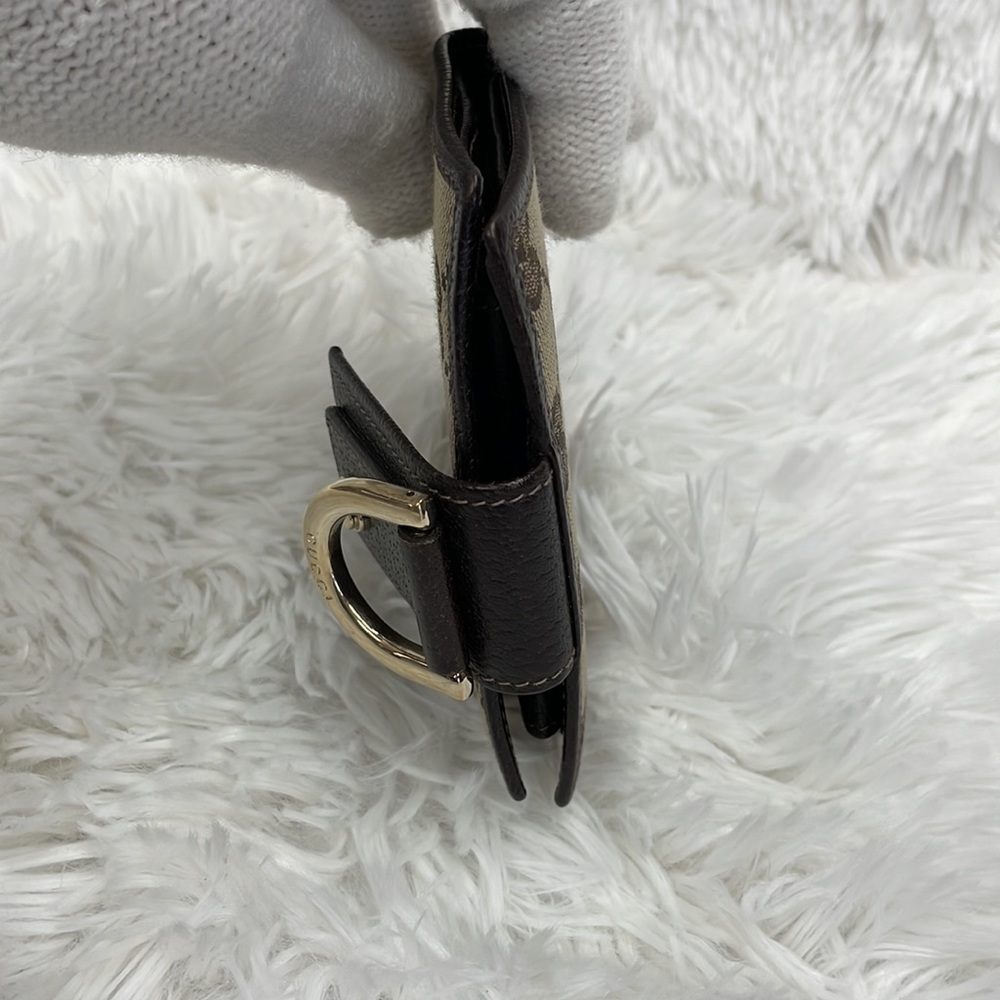 GUCCI BIFOLD MONOGRAM WEBLINE GG WALLET VGC - Picture 7 of 14
